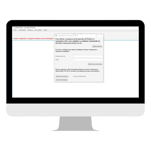Interface de Cadastro EasyMenuOnline