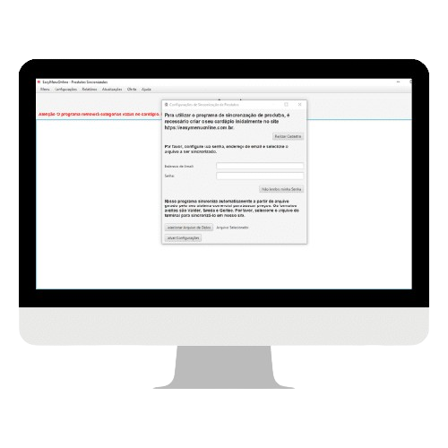 Interface de Cadastro EasyMenuOnline